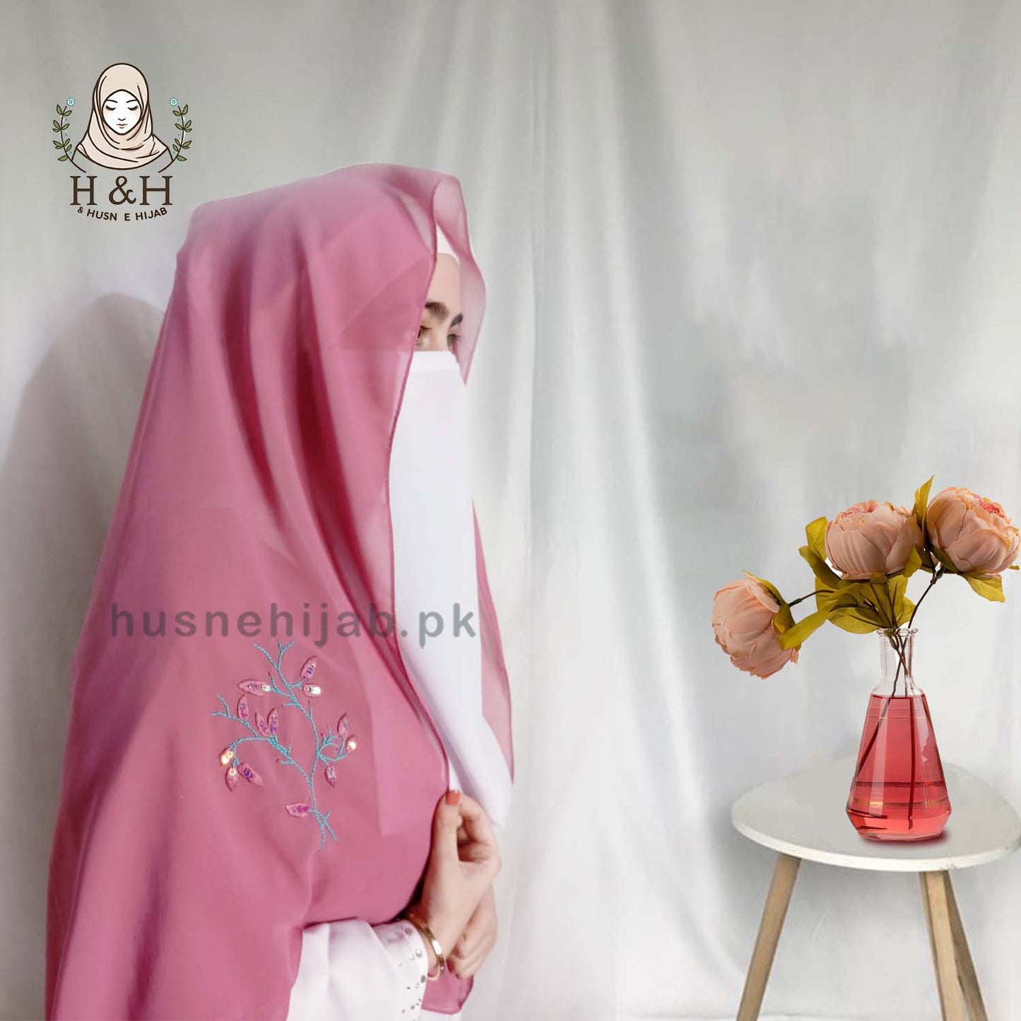 Embroidered -Formal - carrot pink