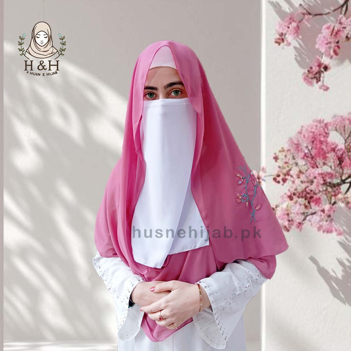 Embroidered -Formal - carrot pink