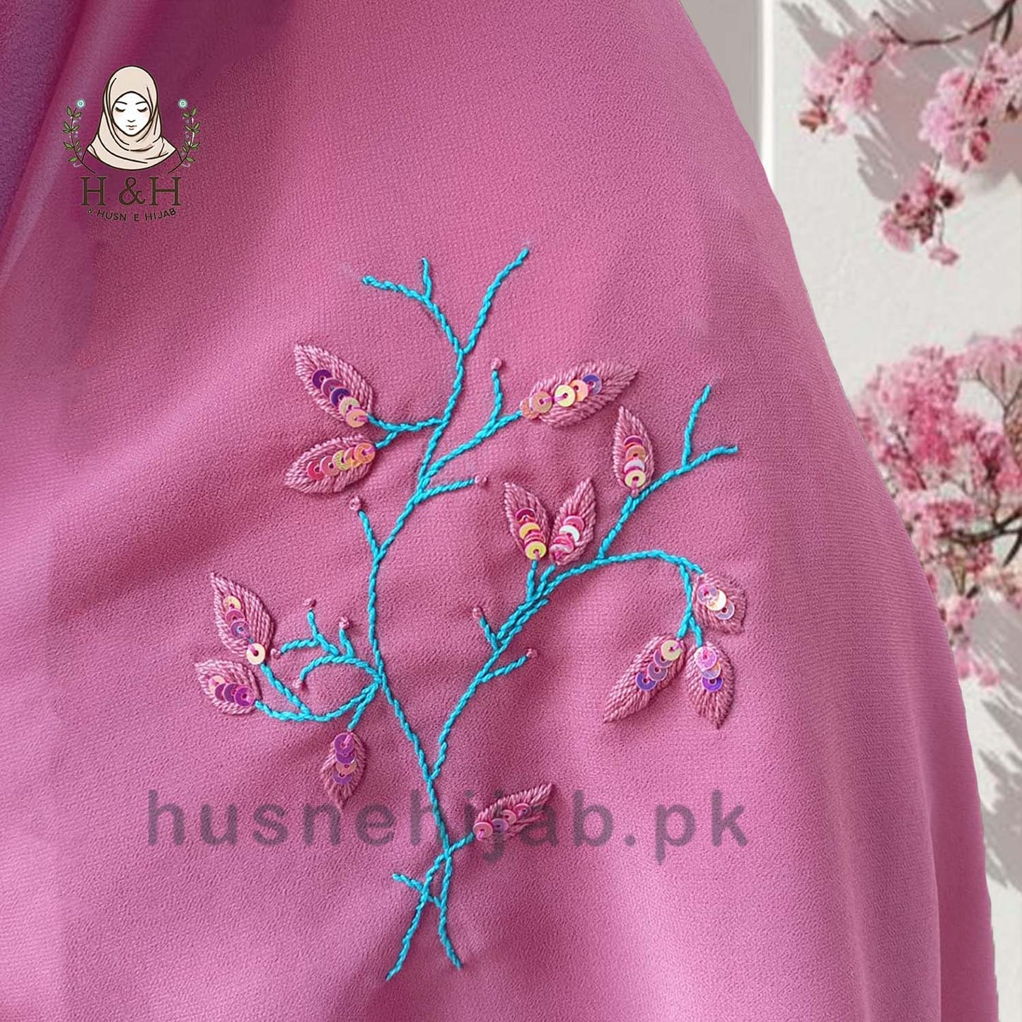 Embroidered -Formal - carrot pink