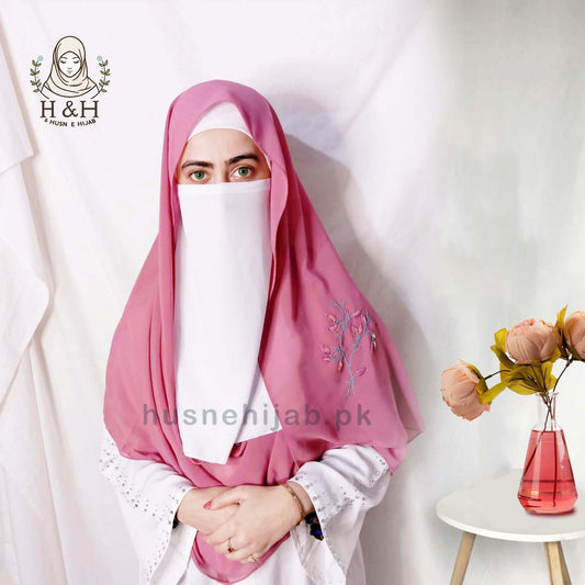 Embroidered -Formal - carrot pink