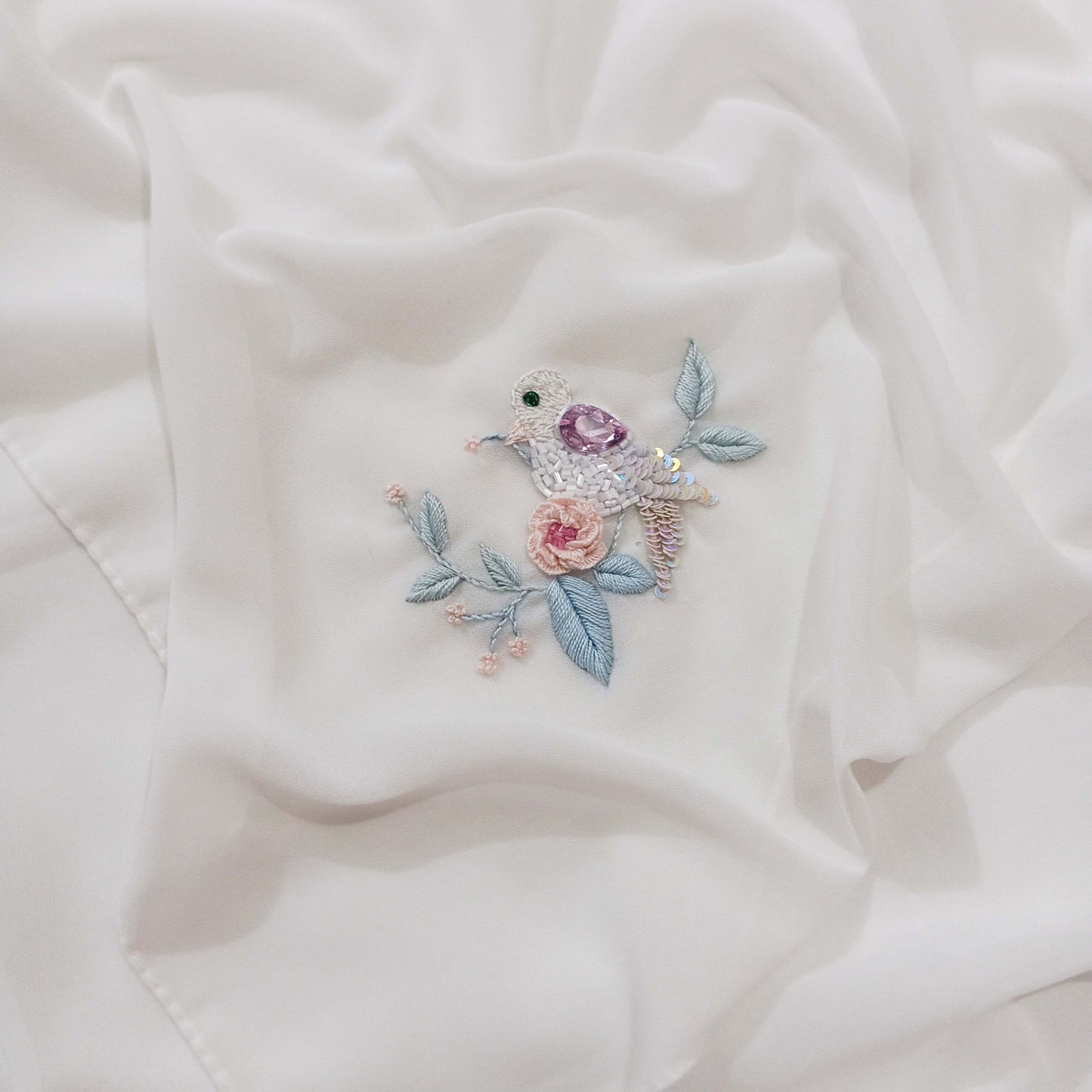 Embroidered -Formal | Greek White - Hand Work