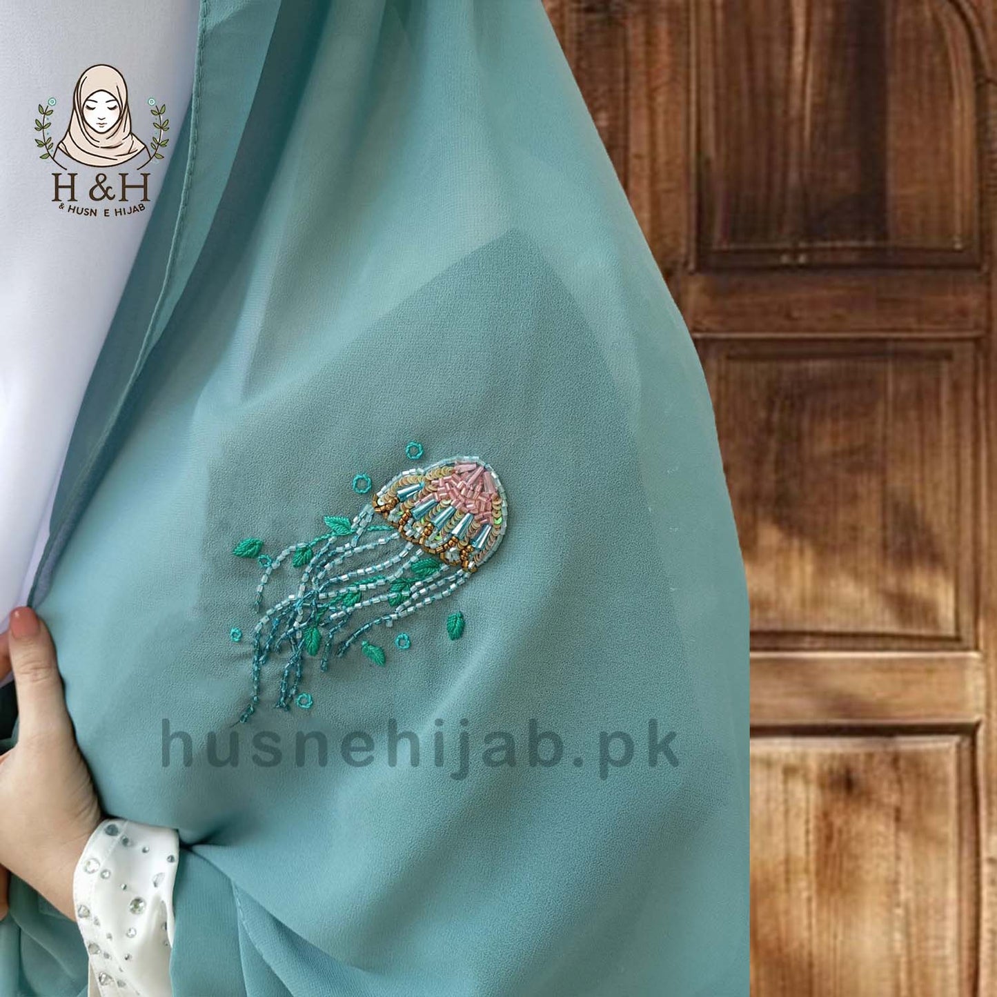 Embroidered -Formal - Emerald Green | Marine World