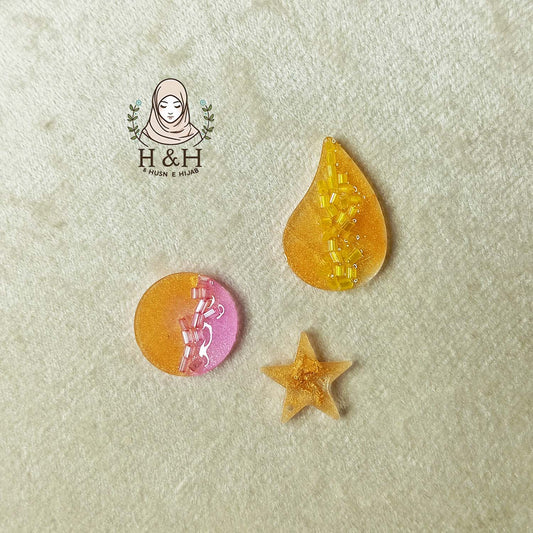 Crystal Hijab Pin Set | Yellow second