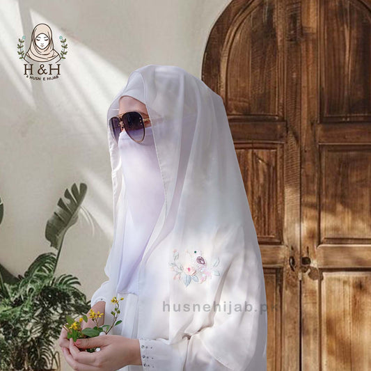 Embroidered -Formal | Greek White - Hand Work